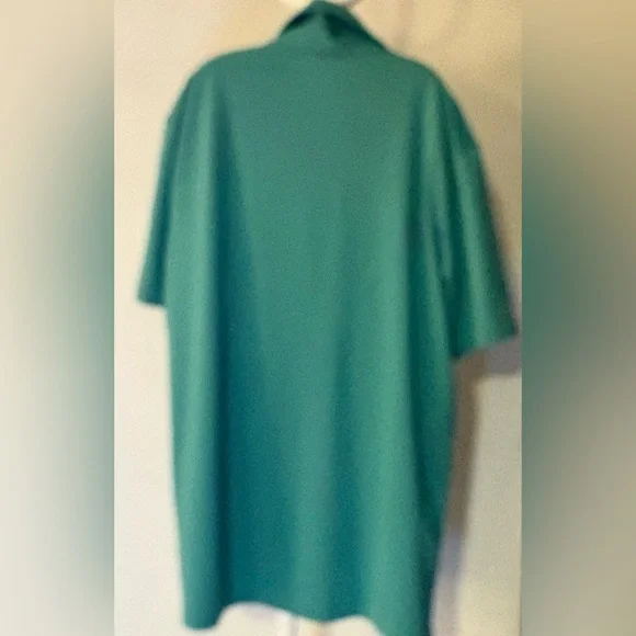 Adidas Men's Golf Polo Shirt in Teal and White - Picture 2 of 3